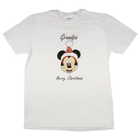 Disney Mickey karácsonyi feliratos póló nagypapáknak