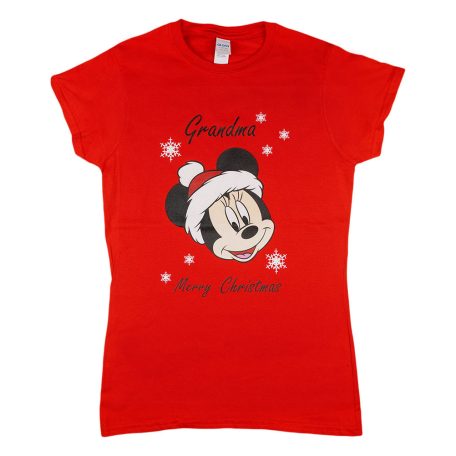 Disney Minnie karácsonyi feliratos póló nagymamáknak