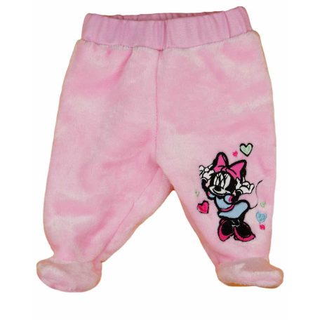 Wellsoft baba nadrág hímzett Minnie egér mintával rózsaszín színben