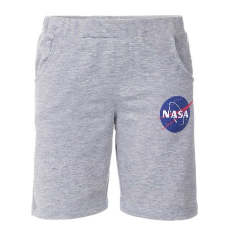 NASA pamut fiú rövidnadrág szürke színben