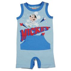 Ujjatlan baba napozó Mickey egér mintával világoskék színben