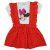 2 részes kislány nyári szett kantáros szoknyával Minnie egérrel piros színben