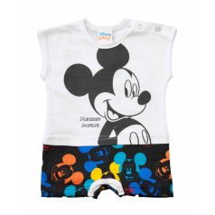 Ujjatlan baba napozó Mickey egér mintával középkék színben