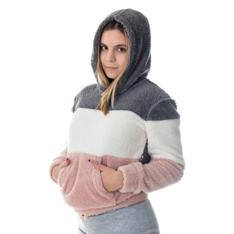 Wellsoft kapucnis lány pulóver