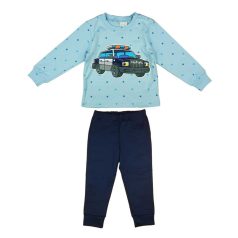 2 részes kisfiú pizsama rendőrautós mintával
