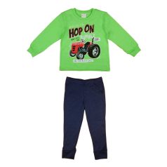 2 részes fiú pizsama traktoros mintával
