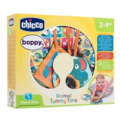   Chicco BOPPY® állatos hasaló babapárna (2-9 hó) csörgős rágókás